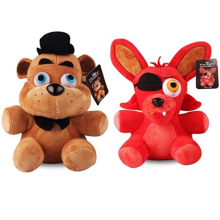 1pcs 18cm Five Nights At Freddy's Plush Doll Toys Freddy Bear Red Foxy Chica Eyes Bonnie Soft Stuffed Doll For Kid Birthday Gift