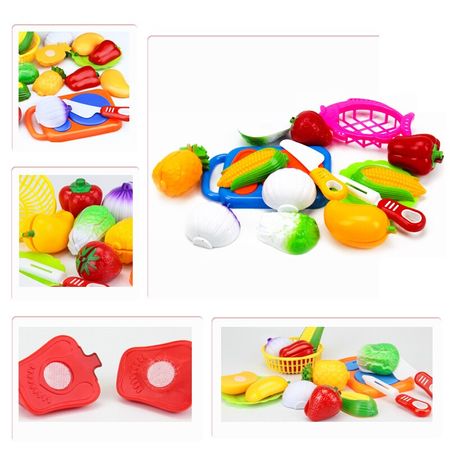Pretend Play Toy Cutting Food Fruit Vegetable Plastic Educational Baby Kitchen Toy Safe Gift For Children Kids