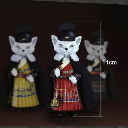 11cm Q version Ming dynasty secret imperial guards Jin Yiwei White Fox figure with original box