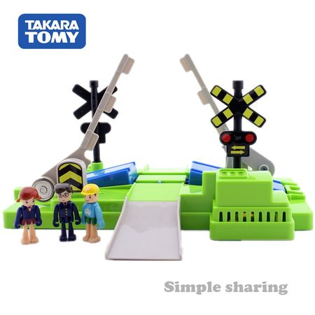 Takara Tomy Tomica Plarail Train Model Kit Accessory Railroad Crossing Set Diecast Educational Toys Funny Magic Baby Bauble