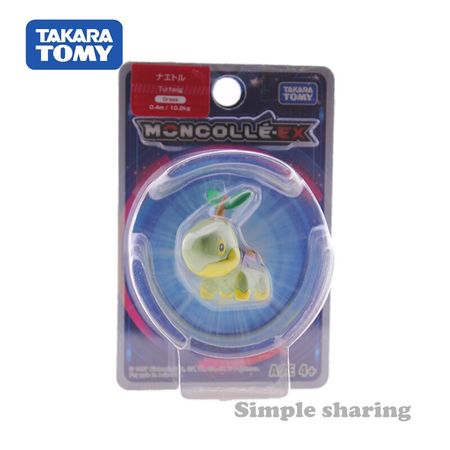 TAKARA TOMY Tomica EX36 POKEMON Puppets Pocket MONSTER Naettle Anime FIGURE Turtwig Diecast Resine Baby Toy Collection