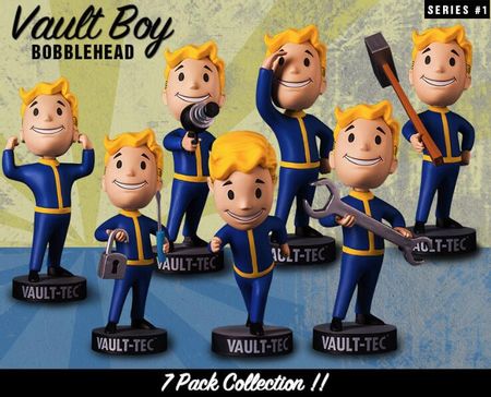 Gaming Heads Fallout 4 Bobblehead Cute Vault Boy Series 1 Action Figure Collectible Model Toys