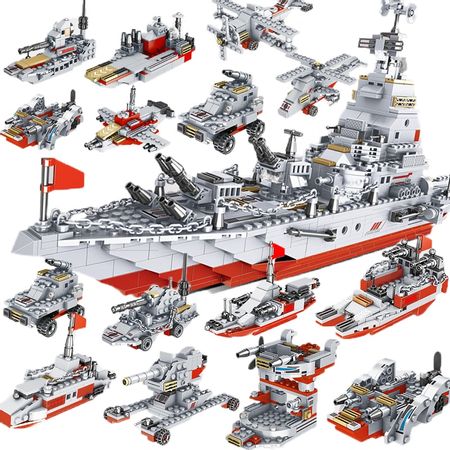 ABS plastic model warships bricks navy ship army seals boat INGlys warship
