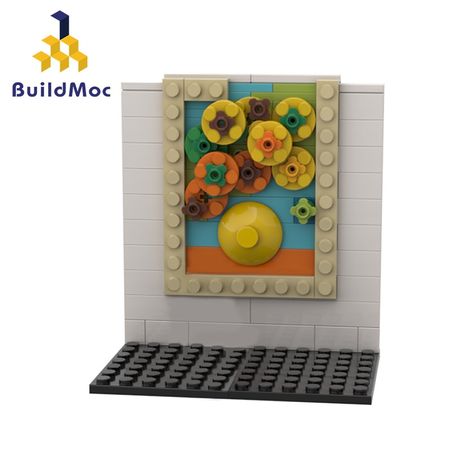 Pixel Art Bricks Mini Building Blocks Creative World Famous Sunflowers Van Gogh DIY Compatible With Toy