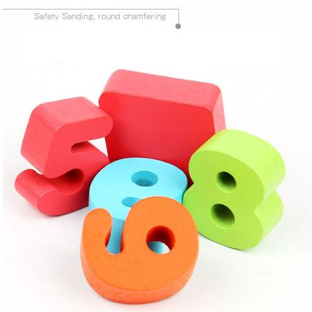 2 in 1 Wooden Fishing Toy Digital Geometric Shape Matching Puzzle Magnetic Fishing Game Outdoor Toys Cognition Set For Children