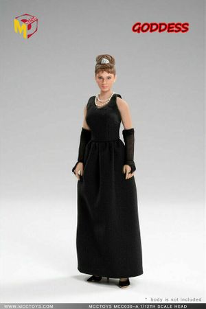 MCCTOYS MCC030 1/12 Audrey Hepburn Head Shape + 6'' Clothing Set Collection Toy
