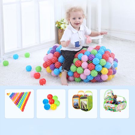 100 Pcs/Lot Plastic Balls Eco-Friendly Colorful Ball Soft Toys For Children Swim Pits Beach Ball Water Pool Ocean Wave Balls