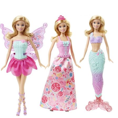 Original Barbie  Brand Mermaid Dress Up Doll Feature Mermaid  Doll The Girl A Birthday Present Girl Toys Gift Boneca  Juguetes