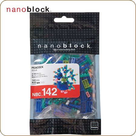 New Nanoblock Peacock Mini Bricks Puzzle 120 Pieces Diamond Mini Building Creative Toys Great Gift For Children NBC-142