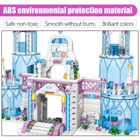 641pcs Dream Princess Castle Princess House Anna Set Friends City Elsa Ice Castle Building Blocks Toys for Girls