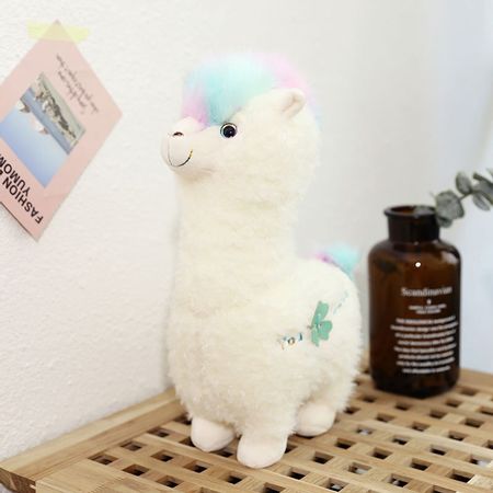 38/46cm Kawaii White Alpaca Llama Plush Toys Stuffed Animal Sheep Dolls Soft Plush Alpacasso Toys For Children Birthday Gifts