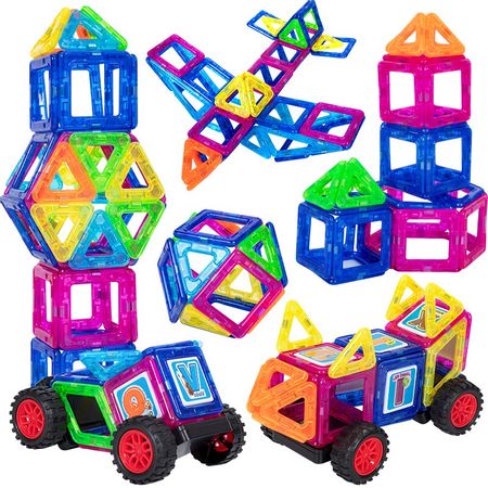 Magnetic Constructor Educational Toy Triangle Square Big Bricks Magnetic Building Blocks Designer Set Magnet Toys For Children