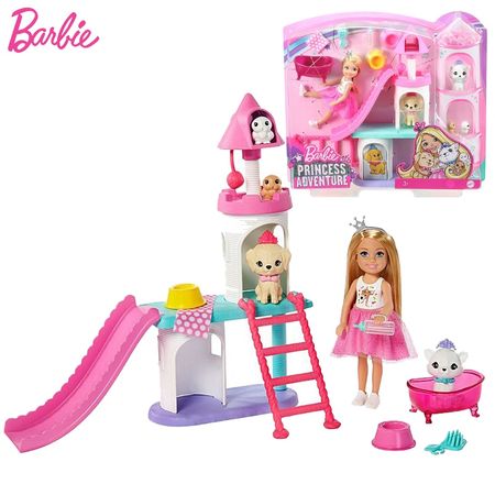 Barbie Dolls Original Pet Castle Playset Family Toys for Girls Barbie Princess Adventure Dolls Accessories Children Toys Bonecas