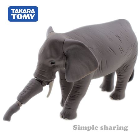 Takara Tomy Tomica Ania Animal Adventure African Elephant As 02 Diecast Resin Baby Toys Hot Pop Kids Dolls Funny Magic Bauble