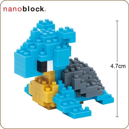 Kawada Nanoblock Pokemon Lapras NBPM-009 Laplace 130pcs Anime Cartoon Diamond Building Blocks Toys Games Mini Bricks